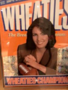 Lesley on a Wheaties Box