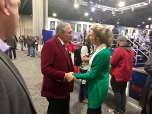 With Atlanta Falcon owner Arthur Blank the day before the Super Bowl