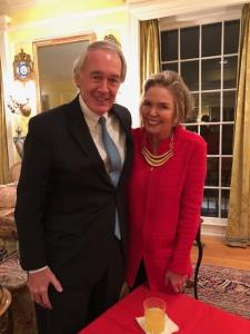 Lesley with Sen. Ed Markey (D-Mass.) at her Washington, DC book signing.