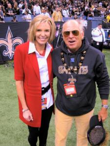 With Jimmy Buffet on the sideline of the 2010 NFC Championship